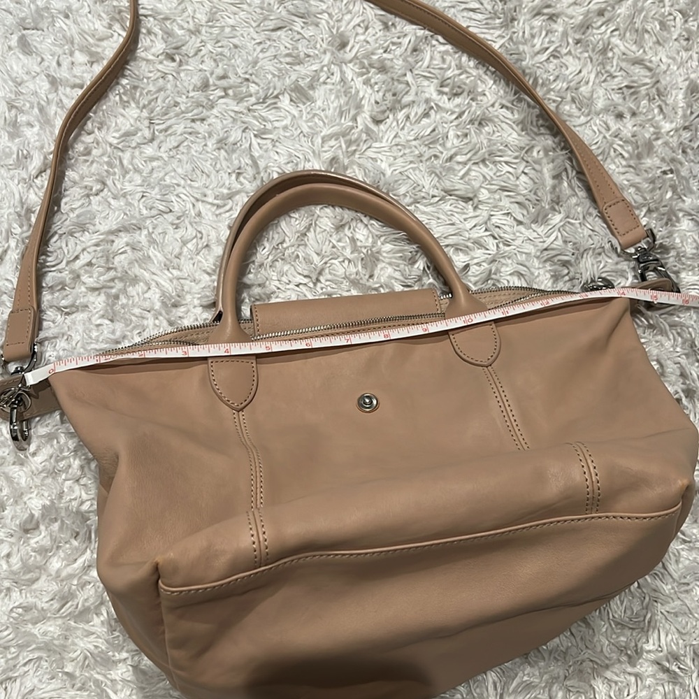 Longchamp Le Pliage Cuir Leather Handbag in Sandy color - Picture 12 of 15